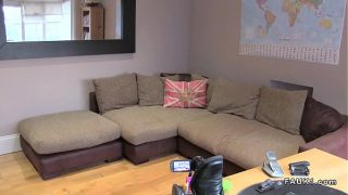 Blonde lady anal fucked at her casting