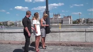 Serbian submissive slave fucked in public