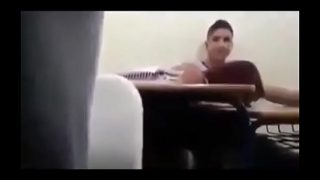 Moroccan girl sucks his boyfriend Dick in class