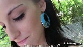 Cute couple outdoor fuck